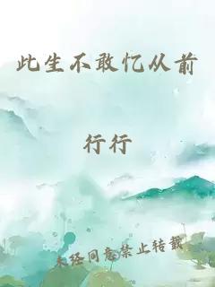 此生不敢忆从前