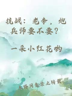 抗战:老李,炮兵师要不要?