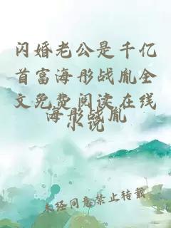 闪婚老公是千亿首富海彤战胤全文免费阅读在线小说