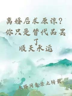离婚后求原谅？你只是替代品罢了