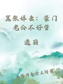 嚣张娇妻：豪门老公不好管
