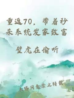 重返70，带着秒杀系统发家致富