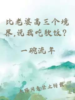 比老婆高三个境界,说我吃软饭？