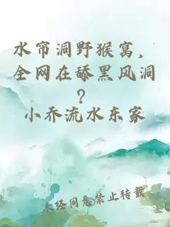 水帘洞野猴窝，全网在舔黑风洞？