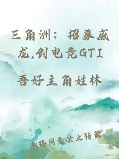 三角洲：招募威龙,创电竞GTI
