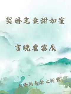契婚宠妻甜如蜜言晚霍黎辰